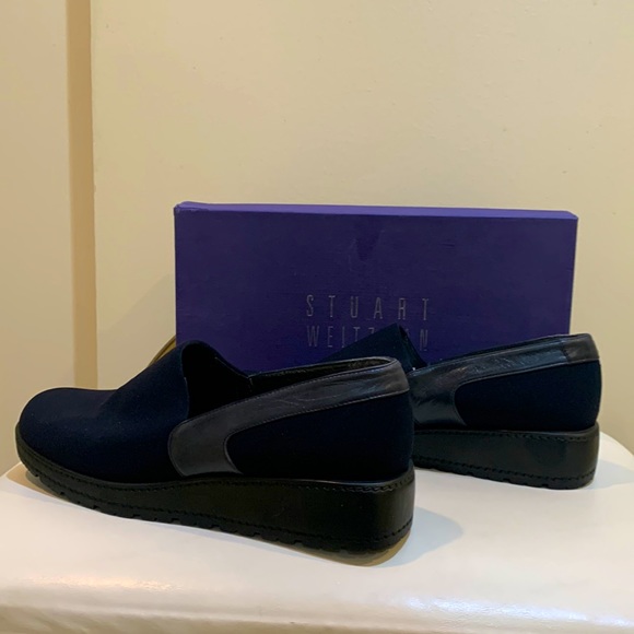 Stuart Weitzman Microsoft Loafer with Wedge - Picture 1 of 4